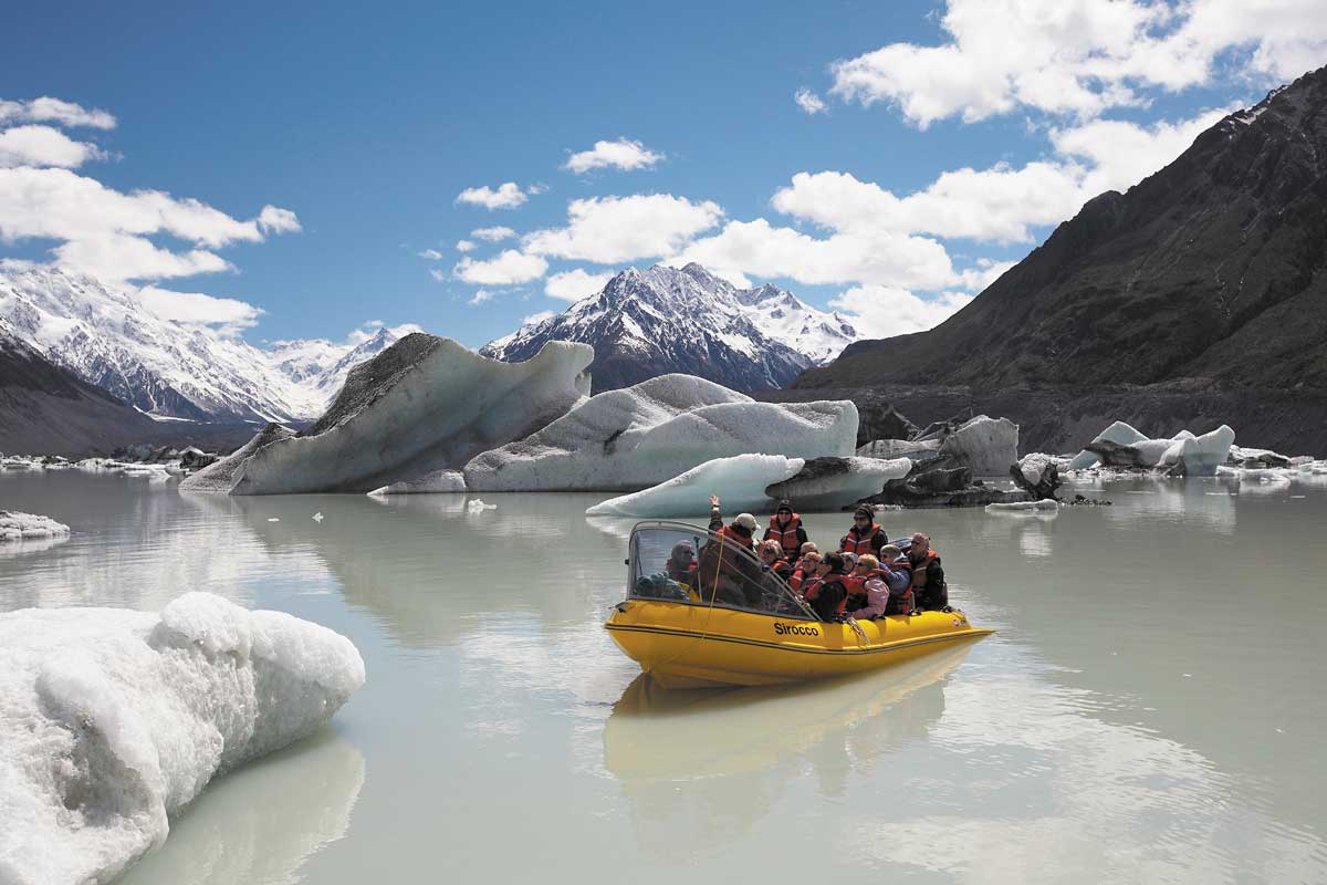 Ледник Тасмана новая Зеландия